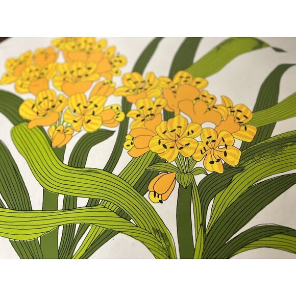 Vera Newmann 16 Piece Vinyl Yellow Floral Placemats & Napkin Vintage MCM - Picture 6 of 16